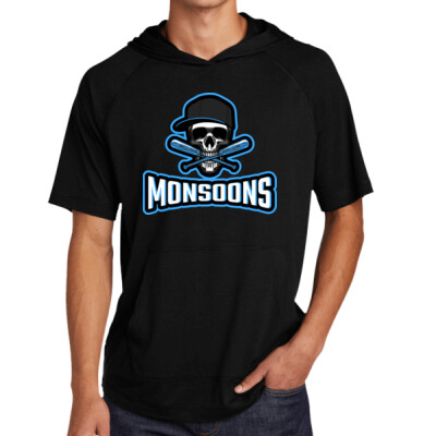 Adult Monsoons Tri Blend Wicking Short Sleeve Hoodie Thumbnail